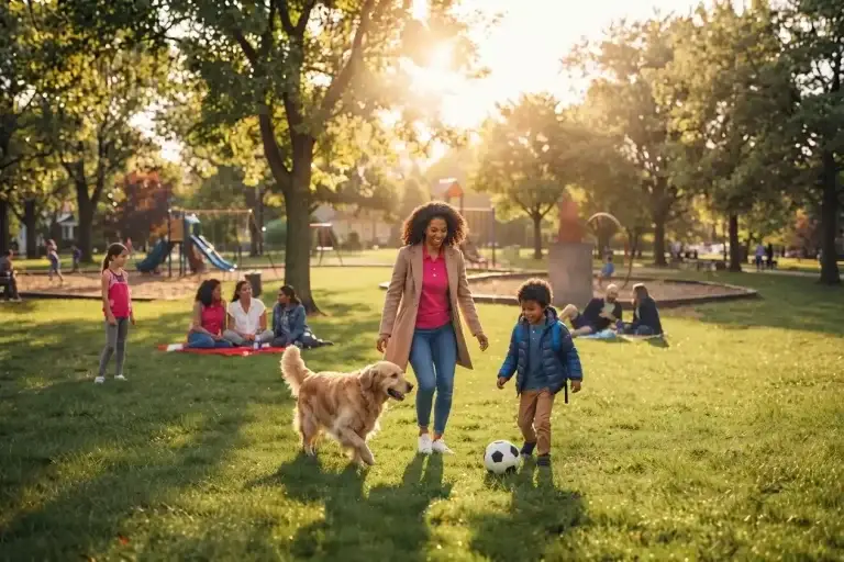 Hom'ijuscules garde d'enfants mercredi jeudi et vacances scolaires à Valenciennes - sortie au parc avec professionnelle et activités en plein air